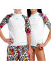 Arena Rash Vest S/S Allover in Weiß