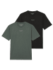 Marc O'Polo T-Shirt 2er Pack in Schwarz/Grün
