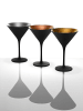 Stölzle 6er Set Cocktailschalen Elements 240 ml in Schwarz-Bronze