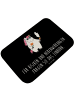 Mr. & Mrs. Panda Badteppich Einhorn Woodstock mit Spruch in Schwarz