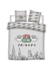 COFI 1453 Friends Doppelbettwäsche Set – 1x Deckenbezug 240x220 cm & 2x in Grau
