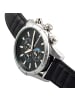 Breed Lacroix Chronograph Uhr mit Lederarmband in Silver/Black