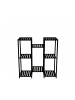 relaxdays Blumenregal in Schwarz - (B)80 x (H)81 x (T)28,5 cm