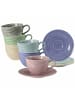 Seltmann Weiden 6er Set Teetassen mit Untertassen Beat Color Glaze 140 ml in Mixed