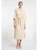 DreiMaster Klassik Damen Hemdkleid in Hellbeige