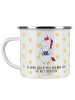Mr. & Mrs. Panda Emaille Tasse Einhorn Fotograf mit Spruch in Weiß