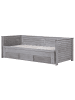 Beliani Tagesbett CAHORS in Grau - (W) 186 x (H) 72 x (L) 209 cm
