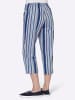 WITT WEIDEN Capri-Hose in jeansblau-gestreift