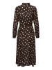 Kaffe Kleid KAoline Relaxed fit in Chocolate Brown W. Chalk Dot