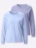 WITT WEIDEN Rundhals-Shirt in taubenblau + eisblau