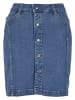 Urban Classics Urban Classics Damen Ladies Organic Stretch Button Denim Skirt in clearblue washed