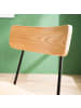 home24 home24 Esszimmerstuhl 2er-Set aus Holzwerkstoff und Metall in Beige - 190 x 44 x 87 cm in Esche Dekor