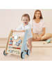 COSTWAY Baby Lauflernwagen Holz in Blau