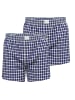 Tom Tailor Webboxershorts 2er Pack in Blau / Kariert