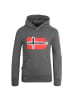 Trollkids Hoodie Trondheim in grey melange