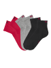 Bench Kurzsocken in 2x schwarz, 2x grau meliert, 2x rot