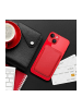 COFI 1453 Magnetische Geldbörse aus Leder kompatibel mit Geräten in Rot