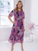 Sieh an! Kleid in lila-fuchsia-bedruckt