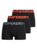 Superdry Boxershort 3er Pack in Schwarz/Orange