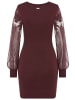 Laura Scott Strickkleid in rot-braun