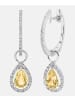 Diamant L'éternel Ohrhänger aus 375 Weißgold mit Diamant mit Citrin