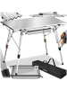 tectake Aluminium Campingtisch Tina 90 x 52 x 47 - 70 cm, silber