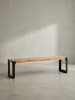 KADIMA DESIGN Esszimmerbank 120x40x45 cm Massivholz Metall Industrial,