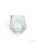 Intirilife Trinkglas Set im Hexagon Design in 6x 240 ml Transparent