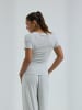Seamless Basic T-Shirt Jacquard in Lt grey melange