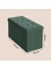 SONGMICS Sitzbank Minota in Grün - (B)76 x (H)38 x (T)38 cm