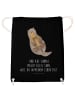 Mr. & Mrs. Panda rucksack beutel Otter Kind mit Spruch in Schwarz