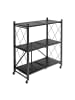 relaxdays Klappregal in Schwarz - (B)71 x (H)91 x (T)34 cm
