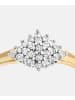 Diamant L'éternel Cluster-Ring aus 375 Gelbgold mit Diamant