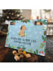 Mr. & Mrs. Panda Hunde Adventskalender Hund Kleeblatt mit Spruch in Eisblau