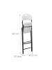 relaxdays 2 x Barhocker in Weiß - (B)44,5 x (H)118 x (T)82 cm