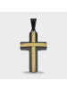 Adeliás Unisex Anhänger – Kreuz Kreuzanhänger aus Edelstahl in gold