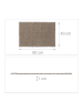 relaxdays Fußmatte Zickzack in Natur/Schwarz - (L)60 x (B)40 cm