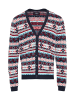 Threadbare Strickjacke Mens Xmas Cardigan Iceland in Navy