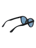 Serengeti Frauen Sonnenbrille Rund Schwarz