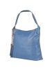 Florence Florence Schultertasche Leder jeansblau ca. 40cm