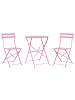 Beliani 3-tlg Bistro Set FIORI in Rosa