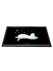Mr. & Mrs. Panda Schmutzmatte Einhorn Sternenhimmel ohne Spruch in Schwarz