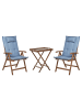 Beliani 5-tlg Bistro Set AMANTEA in Braun/Blau