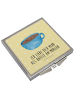 Mr. & Mrs. Panda Kosmetikspiegel Kaffee Tasse mit Spruch in Gelb Pastell