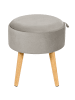 Beliani Hocker NEELY in Grau - (W) 39 x (H) 43 x (L) 39 cm