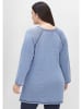 sheego Longpullover in mittelblau