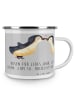 Mr. & Mrs. Panda Becher Emaille 10. Hochzeitstag Rosenhochzeit m... in Heather Grey