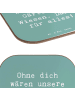 Mr. & Mrs. Panda Glas-Untersetzer Spruch Dankbarer Gärtner mit S... in Meeresbrise
