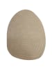 KADIMA DESIGN Teppich Wolle, Organische Ei-Form, Hoher und niedriger Flor in Beige