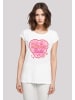 F4NT4STIC Extended Shoulder T-Shirt Lover Babe  Valentinstag in weiß
